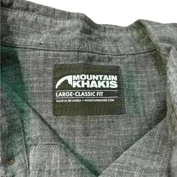 Mountain Khakis Shirt Men's Size Large Gray Button Down Classic Fit - Picture 3 of 4